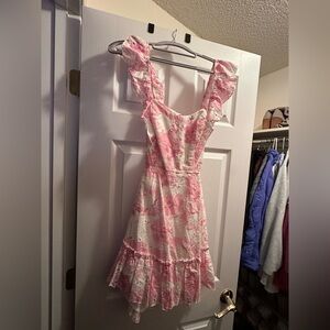 Hello Molly Pink and White Floral dress